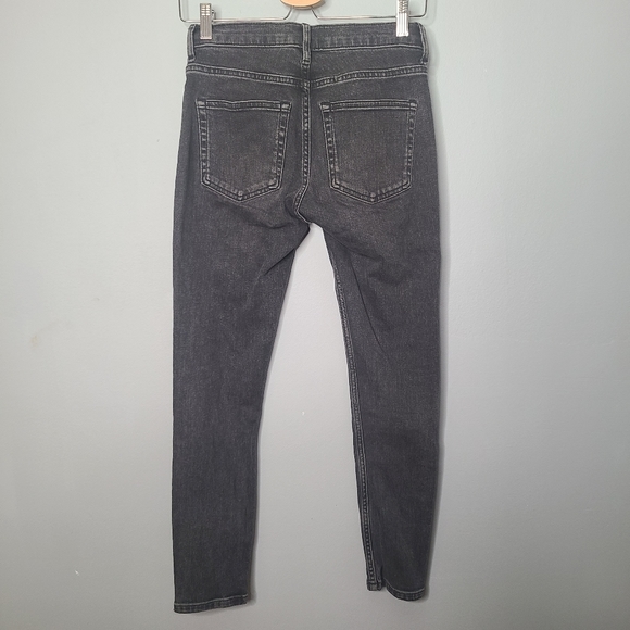 Everlane Mid Rise Skinny Ankle Washed Black Denim Jeans - Picture 6 of 8